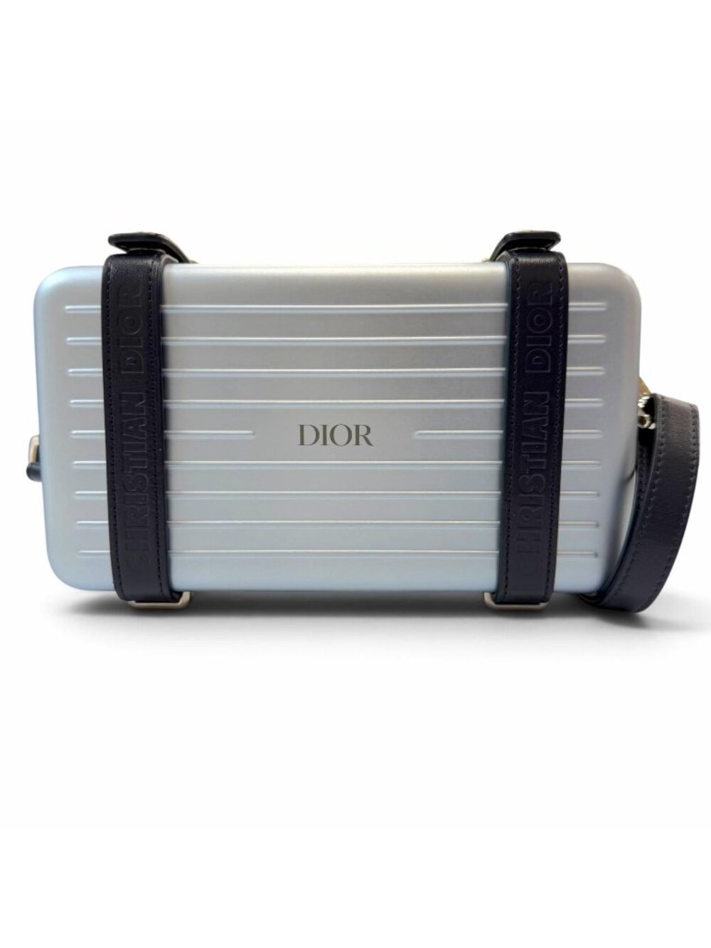 Dior Rimowa Homme Personal Aluminum Leather Shoulder Bag Blue Navy